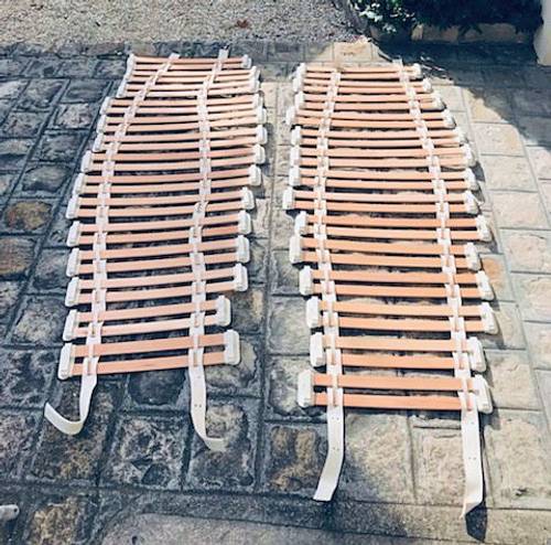 Vends double sommier à Lattes pour cabine avant bateau
