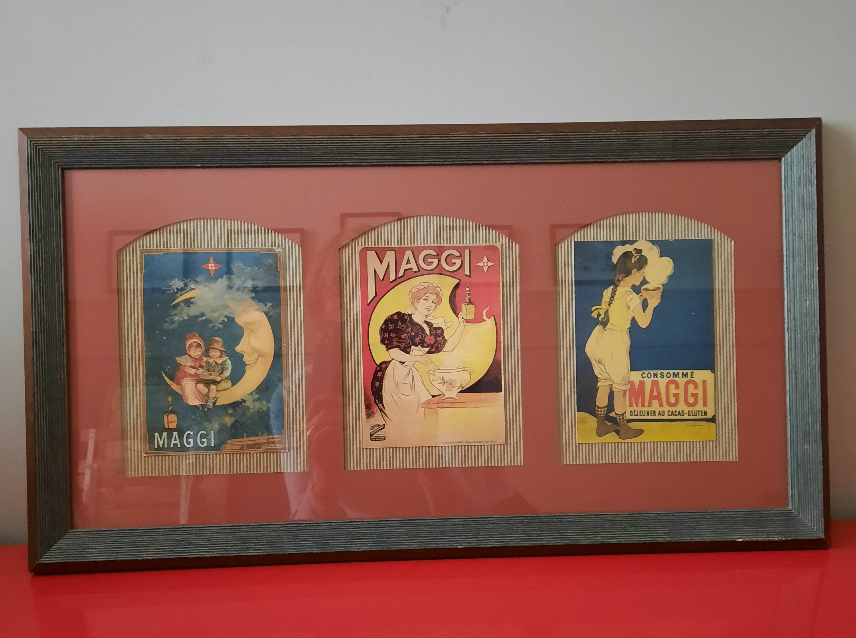Vends encadrement cartes anciennes Maggi