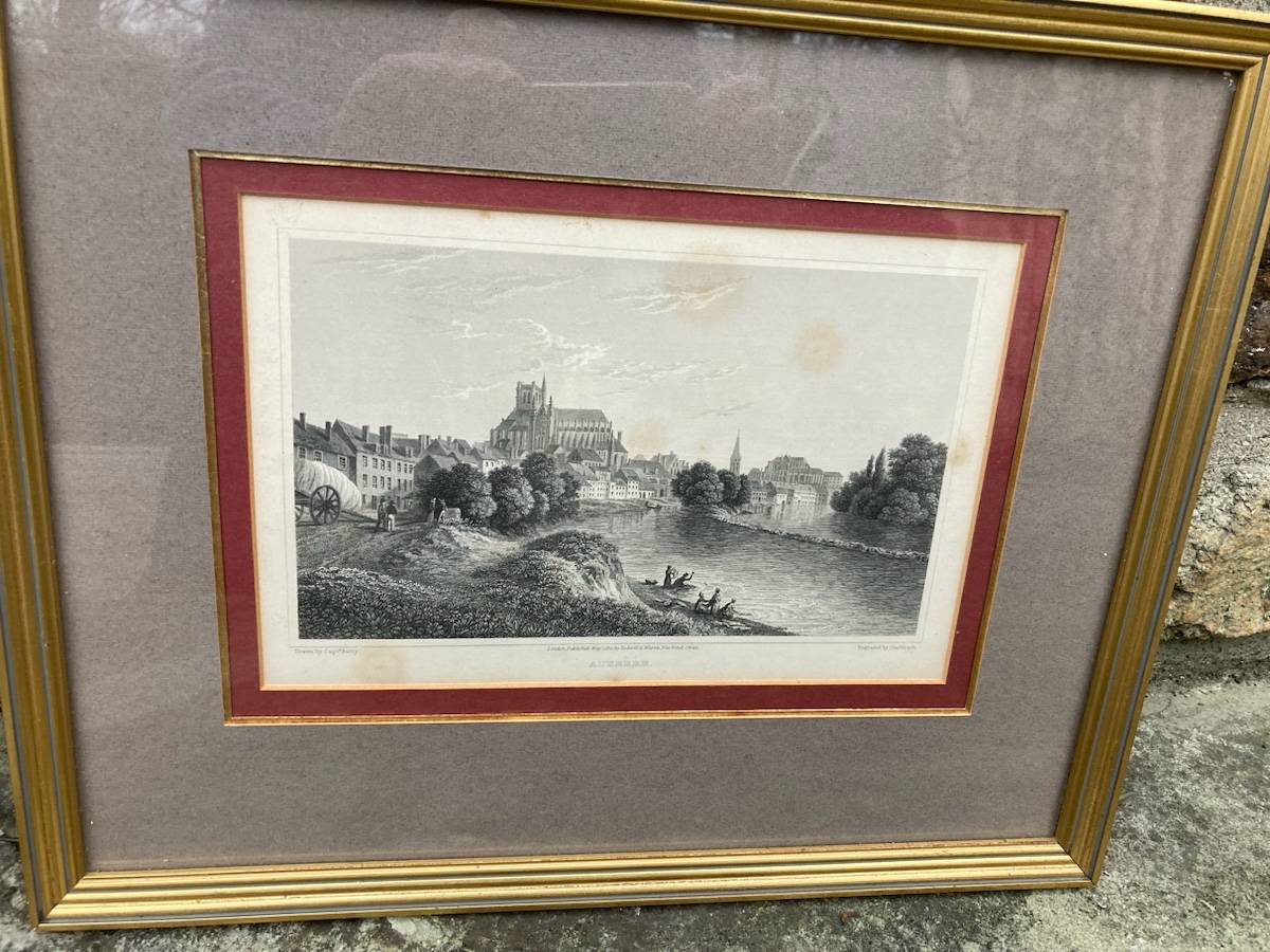Vends estampe Auxerre XIXème siècle