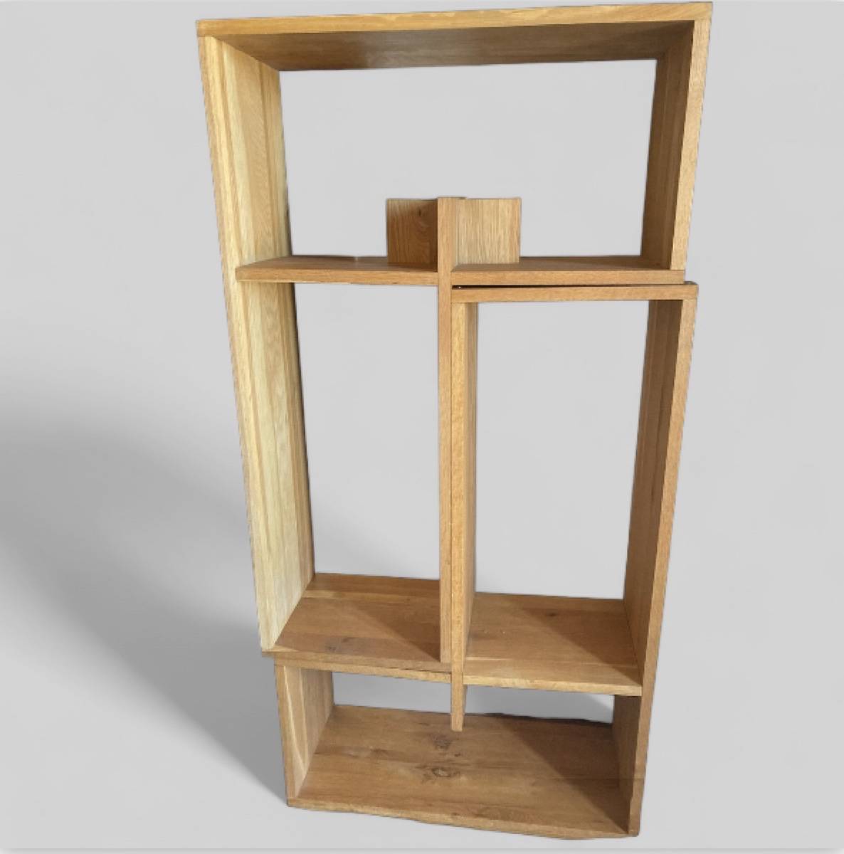 Étagère En Chêne Massif Et Fer Forgé – Fabrication Artisanale – Rustique