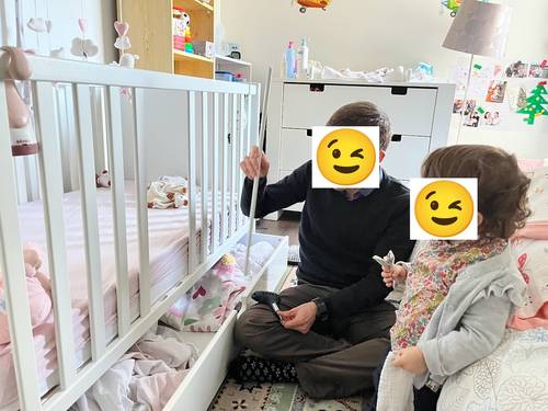 Vends Lit bébé évolutif 140x70 Blanc, avec tiroir et matelas inclus (Sauthon)