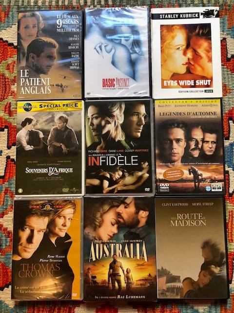Vends lot d’une vingtaine de DVD années 90 à nos jours / très bon état