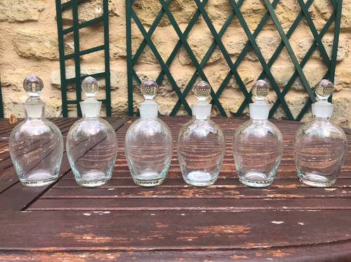 Vends 6 flacons verre avec bouchon