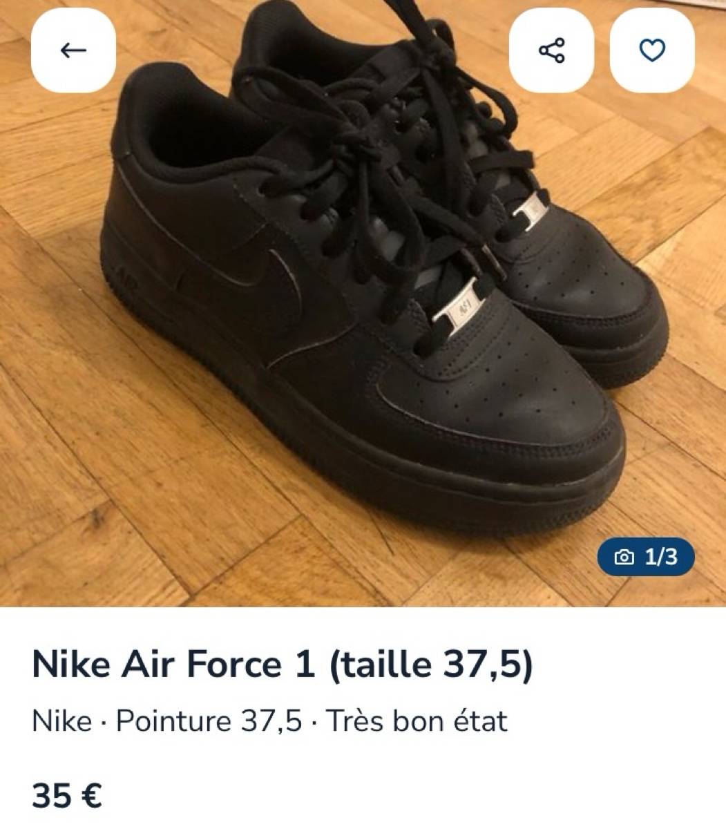 Air force 1 taille 37 best sale