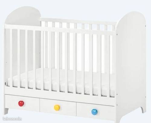 Vends Lit bébé (Gonatt) évolutif avec matelas