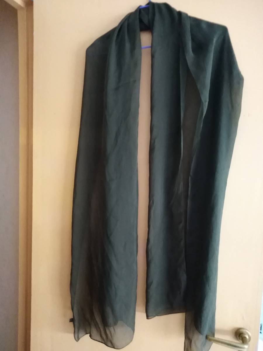 Vends un grand foulard rectangulaire en soie de Georges Rech couleur bronze dimensions 2m sur,0, 65m - Taille XXL