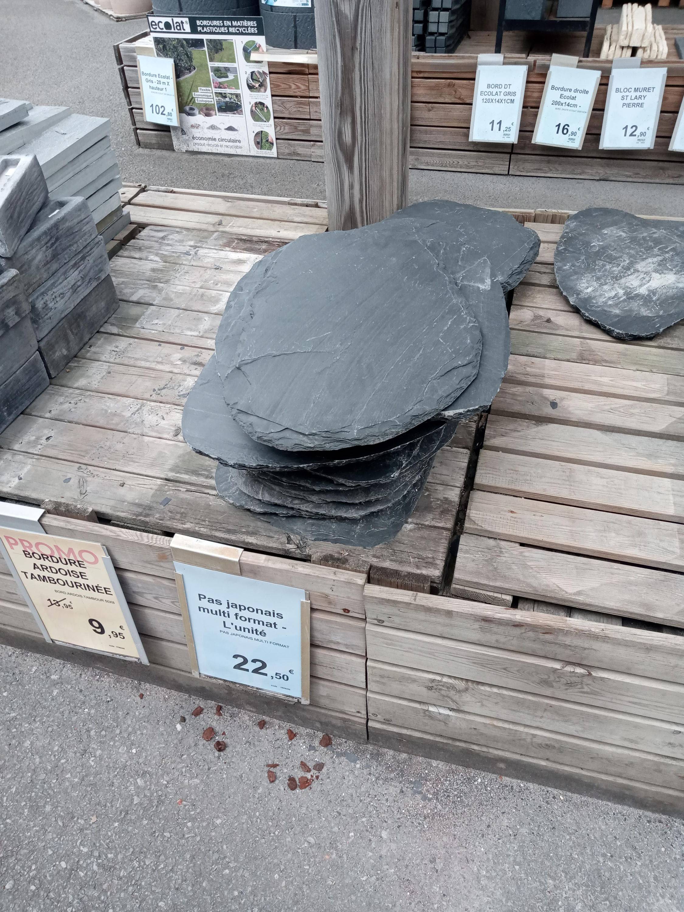 Vends grand pas japonais multi format en ardoise