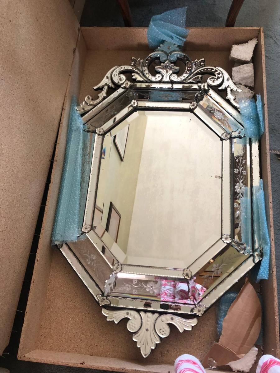 Vends grand miroir Vénitien