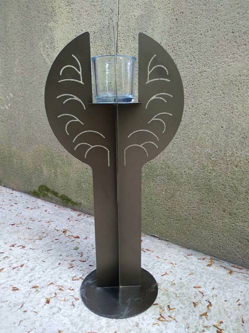 Vends grand photophore en métal
