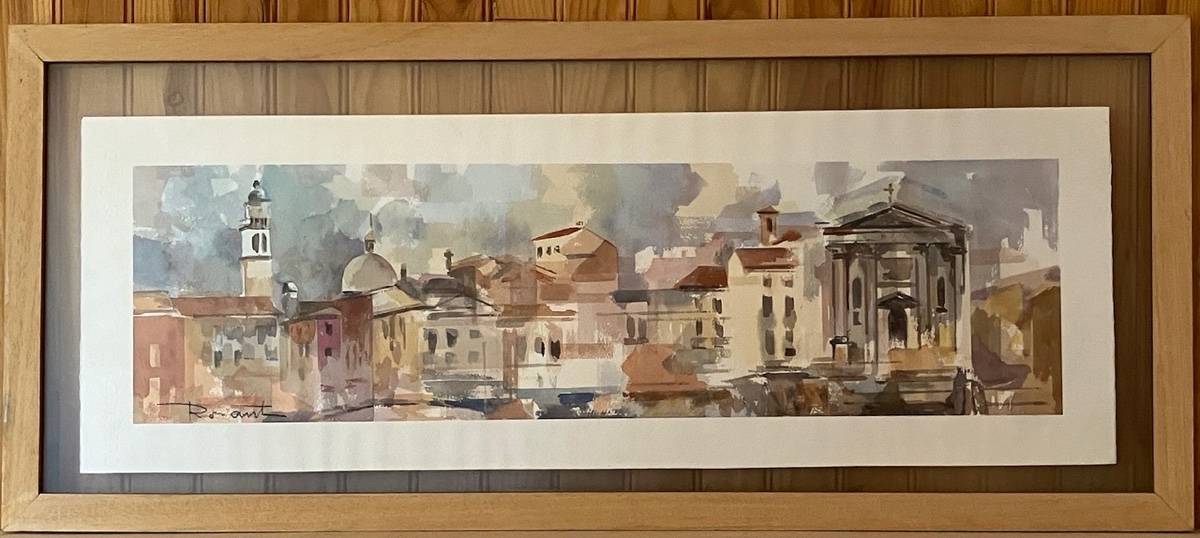 Vends grande aquarelle "Venise" d’Antonio Rosant