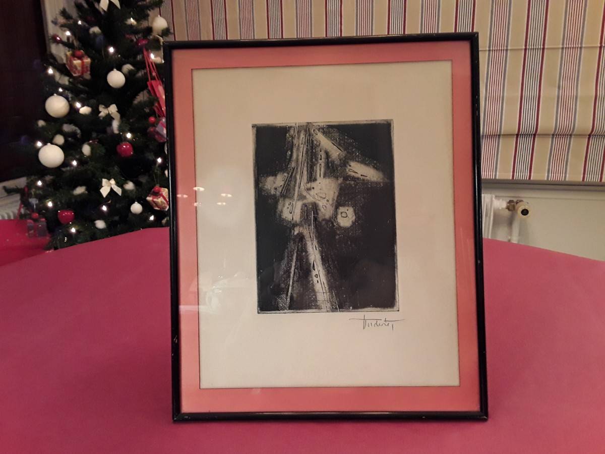 Vends gravure André Broderie signée Prix en Baisse