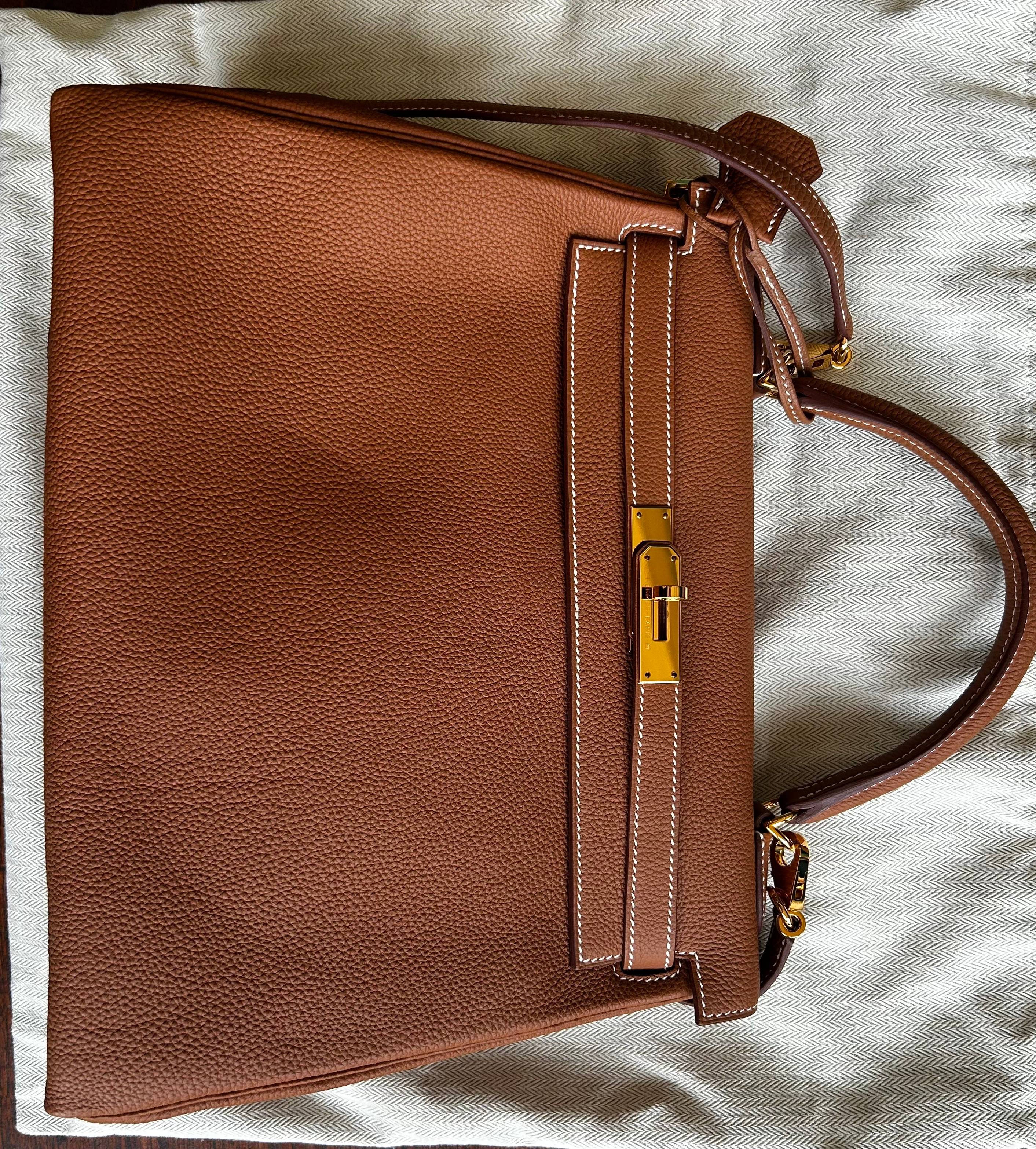 Sac Hermès Kelly - totalement neuf - Veau Retourné Togo 32 gold