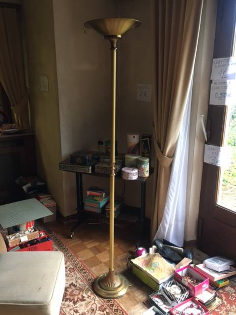 Vends lampadaire halogène en laiton