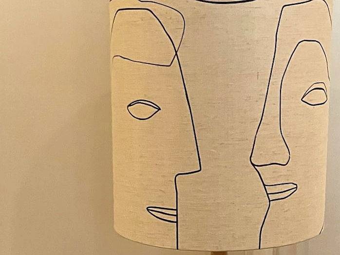 Vends lampe Visages neuve