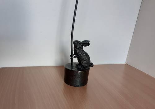 Vends lapin haut porte-photo en fonte
