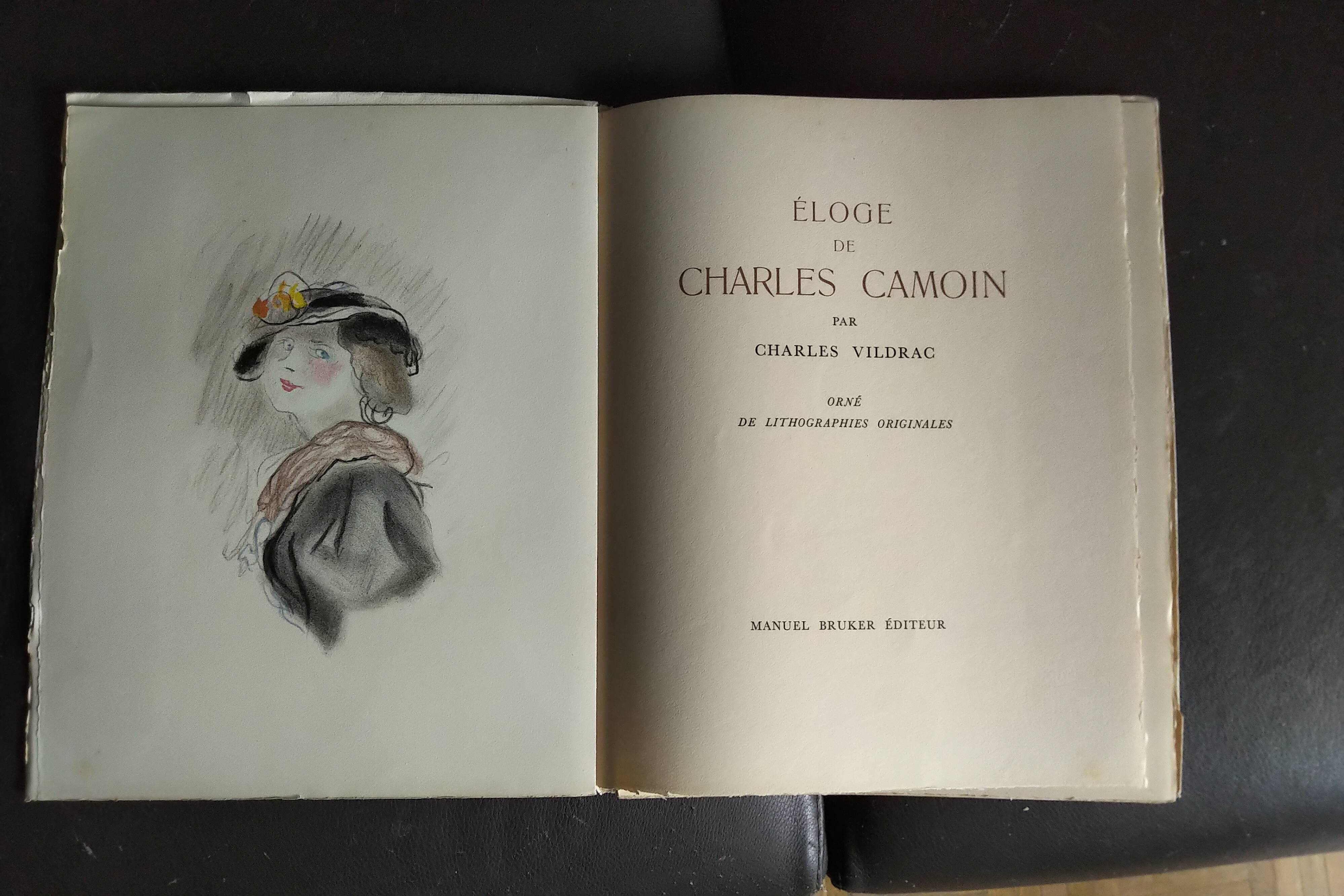 Vends Livre de peintre avec lithos orig.: Eloge de Camoin - éd. Limité avec suite. 1956