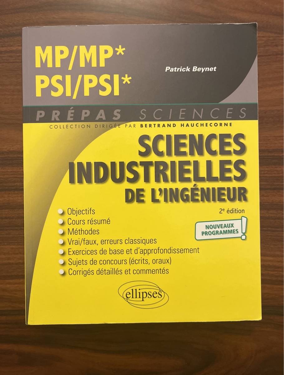 Vends livre SI Prépa Mp/psi sur Gens de Confiance