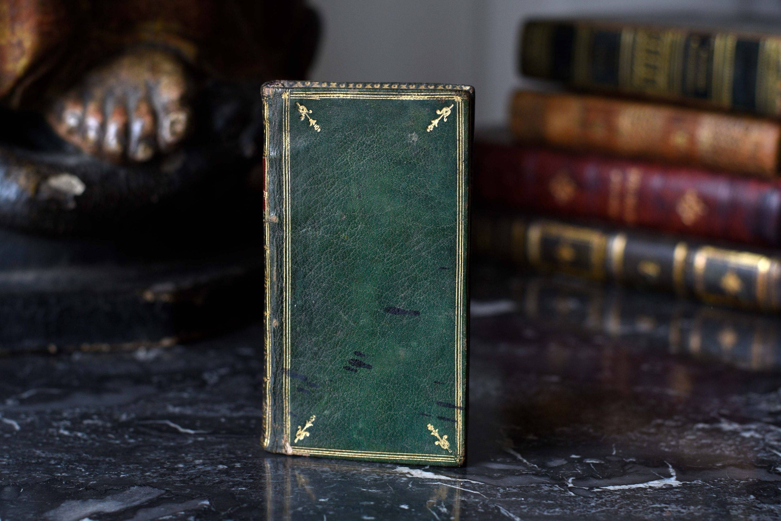 Vends livre XVIIIe relié maroquin vert, Horace, 1749