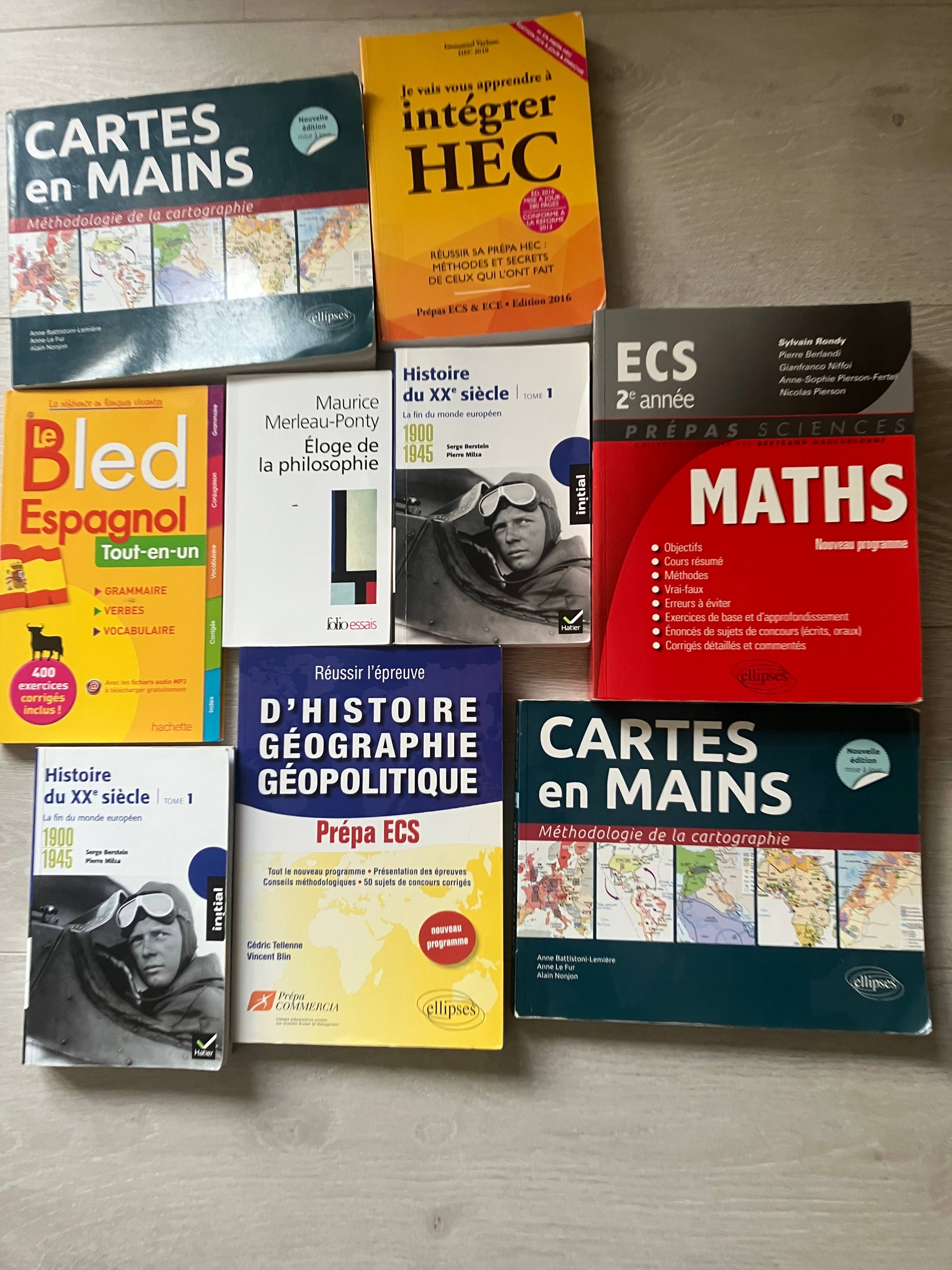 Vends livres prépa ECS bon état