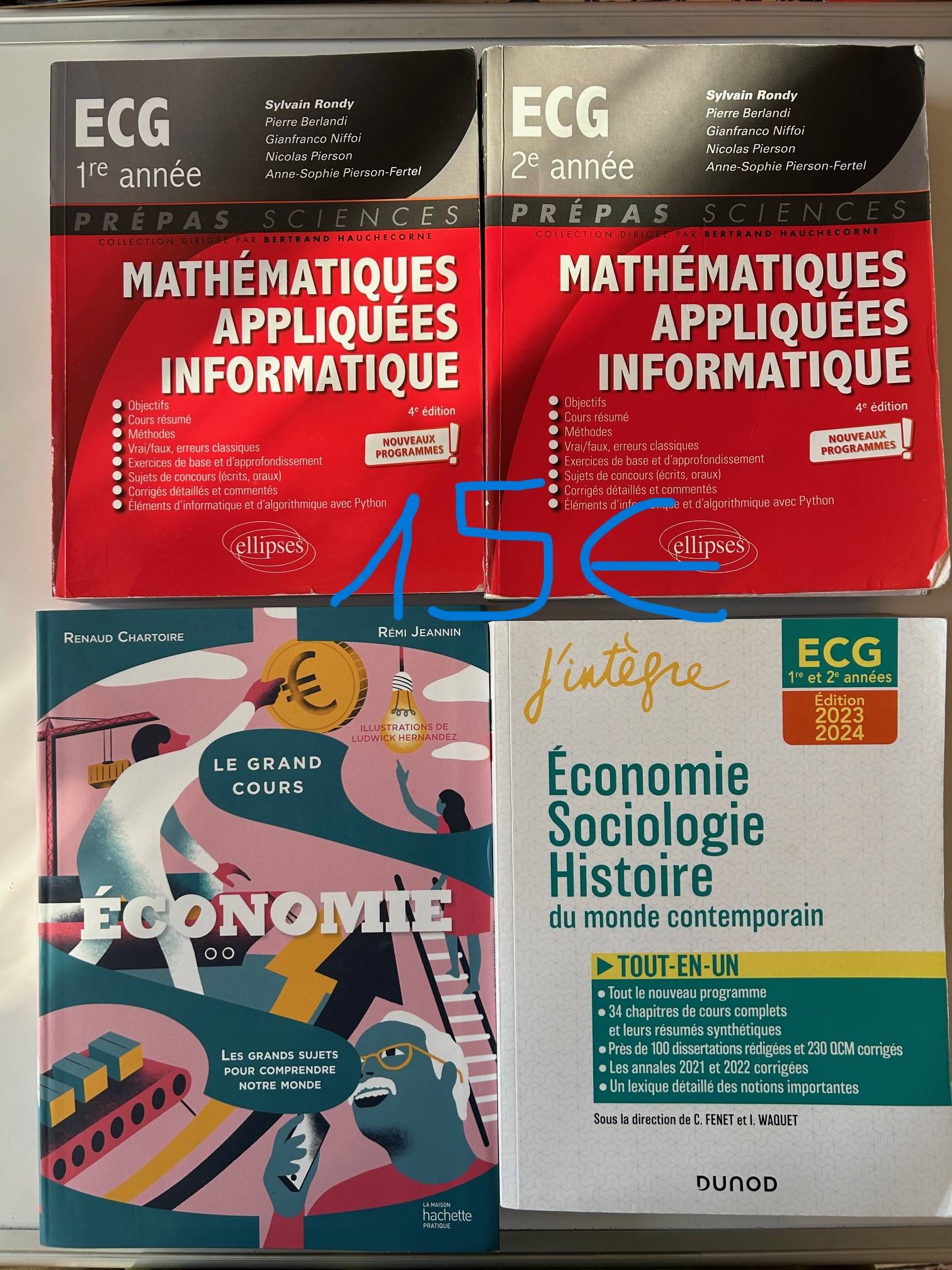 Vends livres de prépa en PC, ECG et BCPST