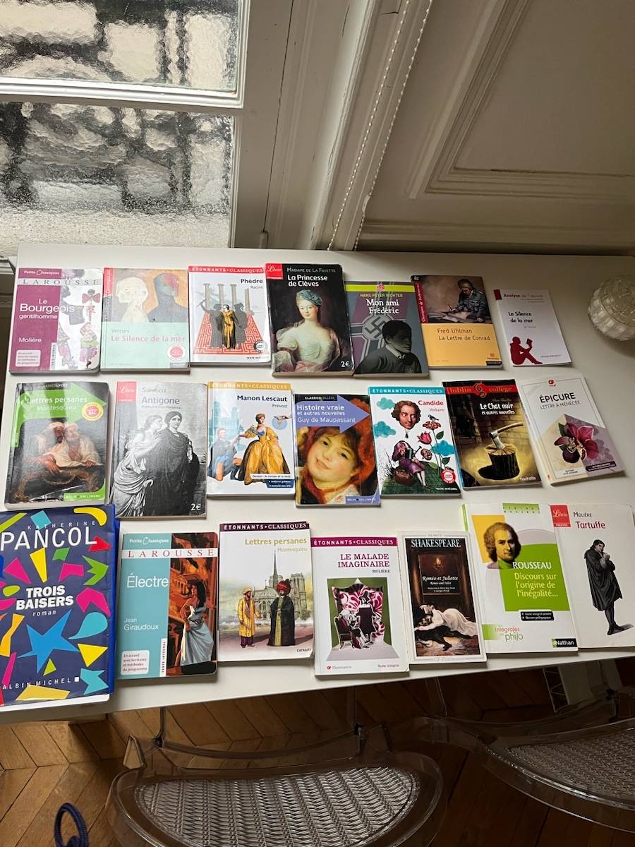 Vends livres programme scolaire français