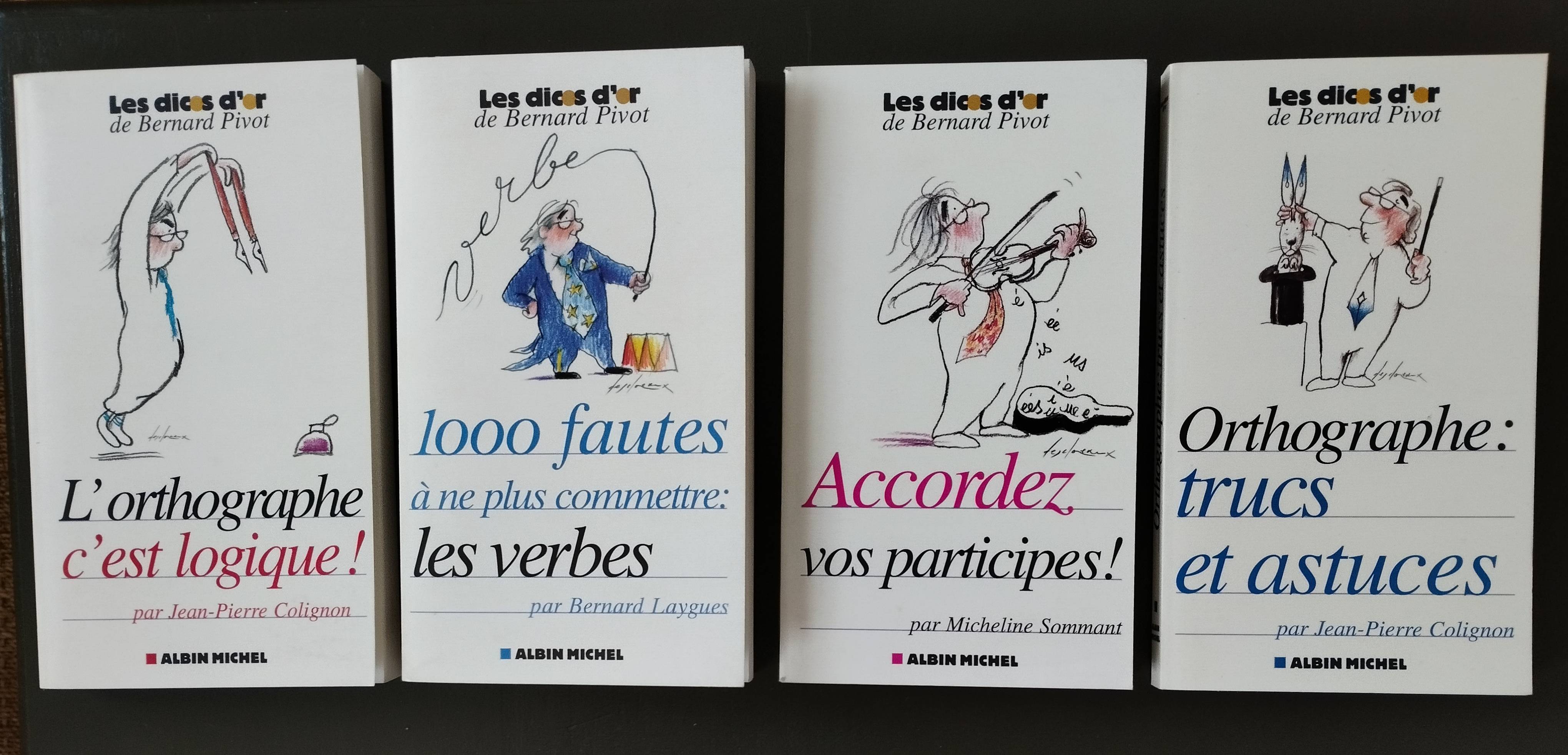 Vends 4 livres de la série "les Dicos D’or" de Bernard Pivot publiés chez Albin Michel