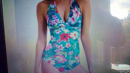 Vends maillot de bain une pièce triangle imprimé - Taille XXXL