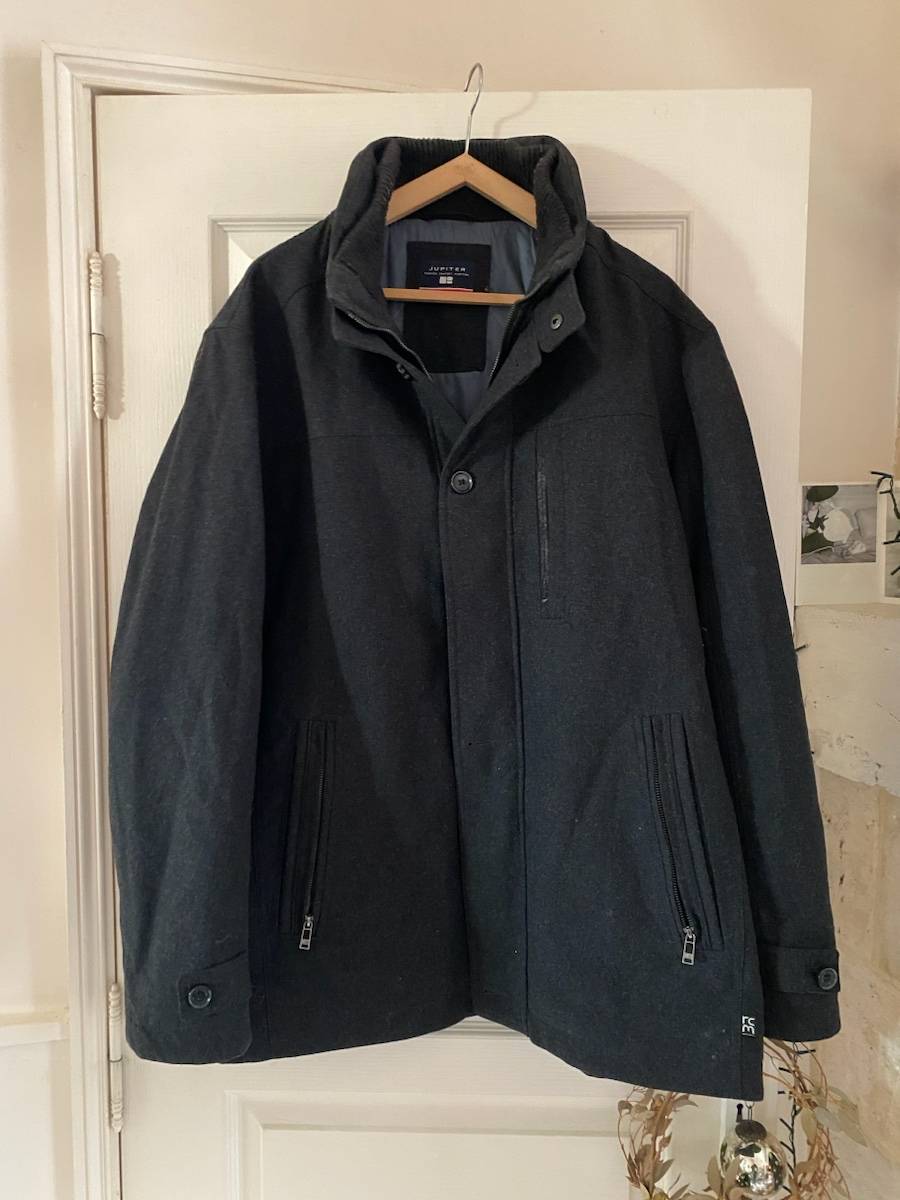 Vends manteau homme Jupiter gris anthracite - Taille XL