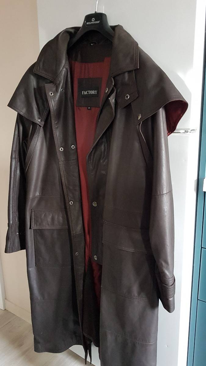 Manteau En Cuir Synthétique Mi-long Pour Homme Ownwfeat - Style Trench, Doublure Polaire - Automne/hiver, Décontracté