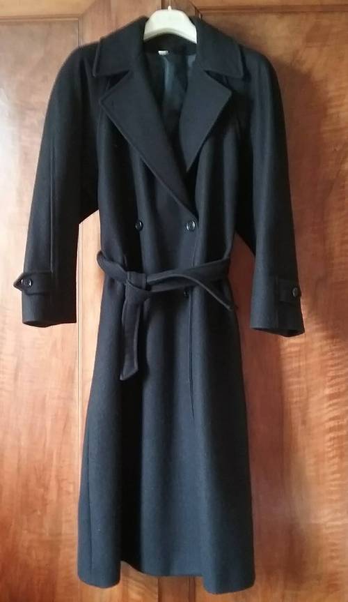 Vends manteau laine noir - Taille L