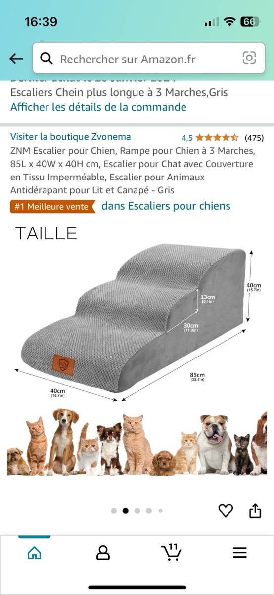 Vends marche-pieds pour animaux