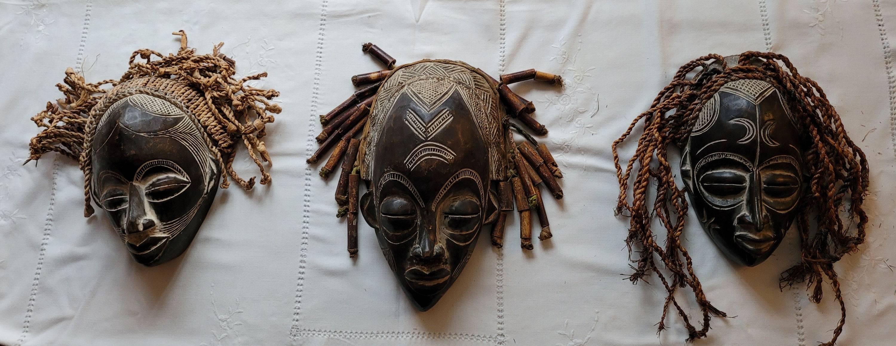 Vends 3 masques africains
