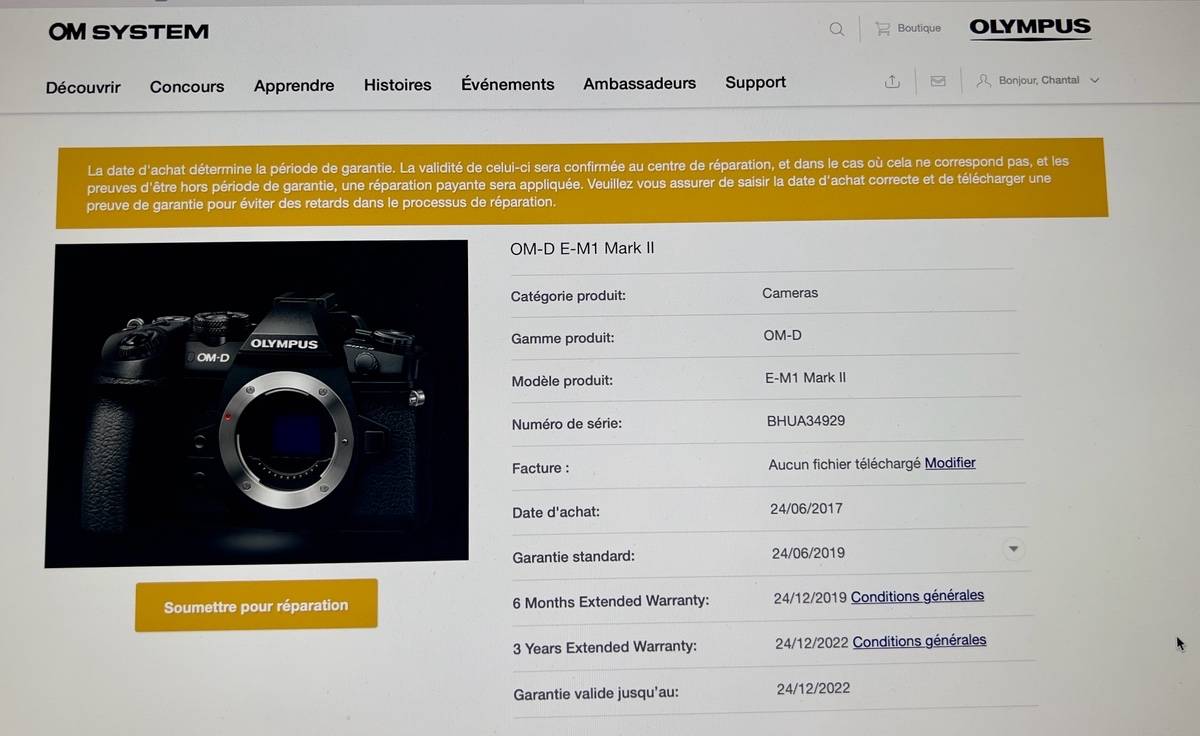 Vends matériel photo olympus sur place dans les Yvelines