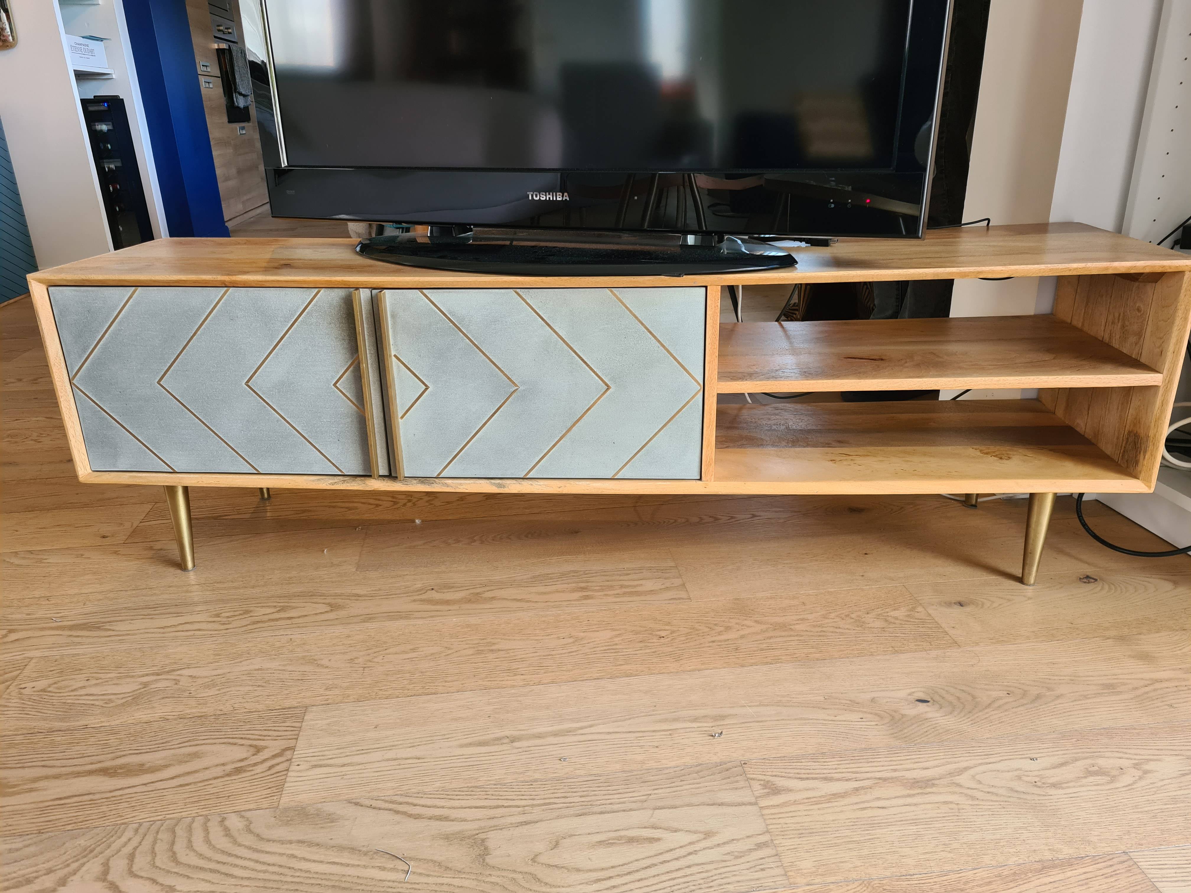 Vends meuble TV en bois Maisons du Monde on Gens de Confiance