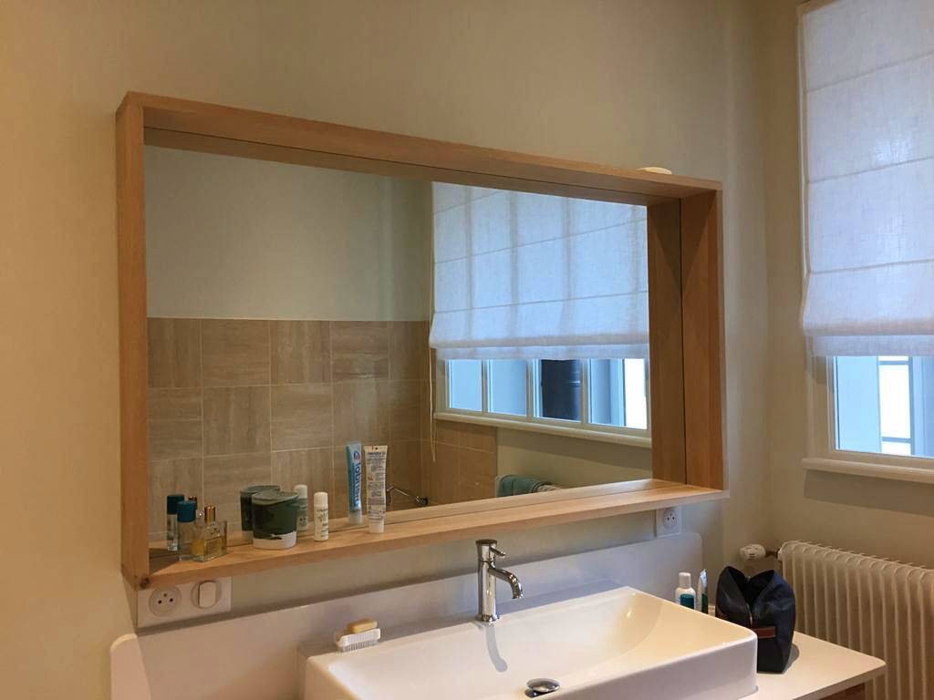 Vends miroir cadre chêne massif. Neuf