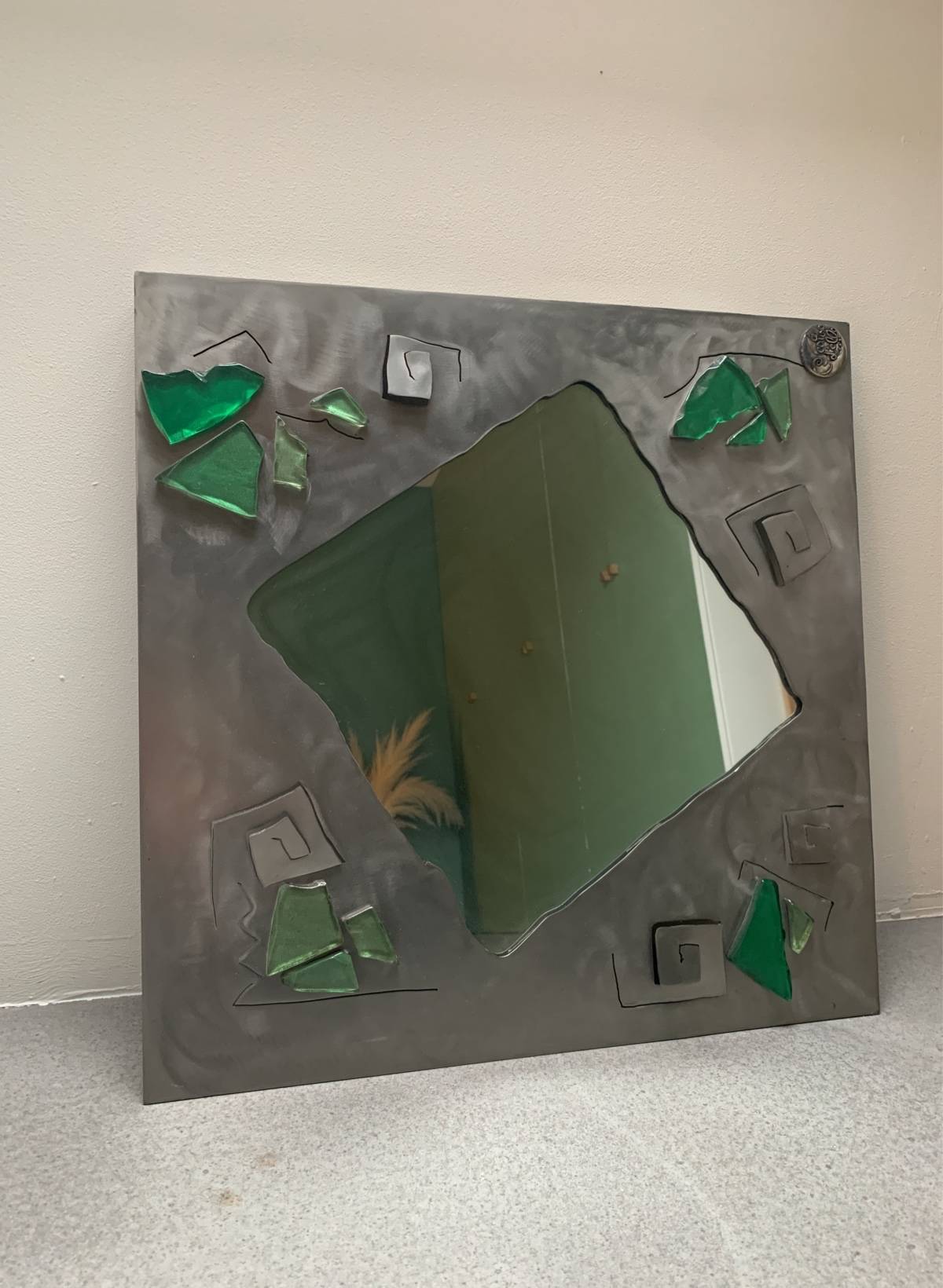 Vends miroir design « À cause d’elle » années 90