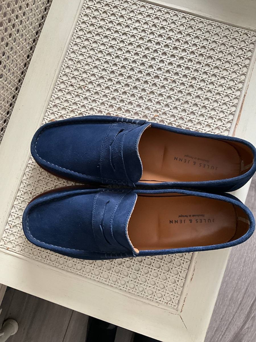 Vends mocassins daim bleu marine Jules & Jenn