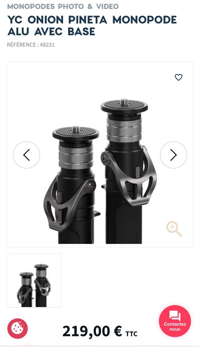 Vends monopode YC Onion Pinetta