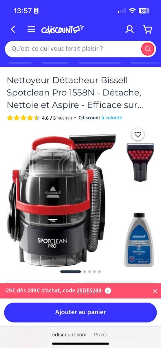 Vends nettoyeur détacheur
