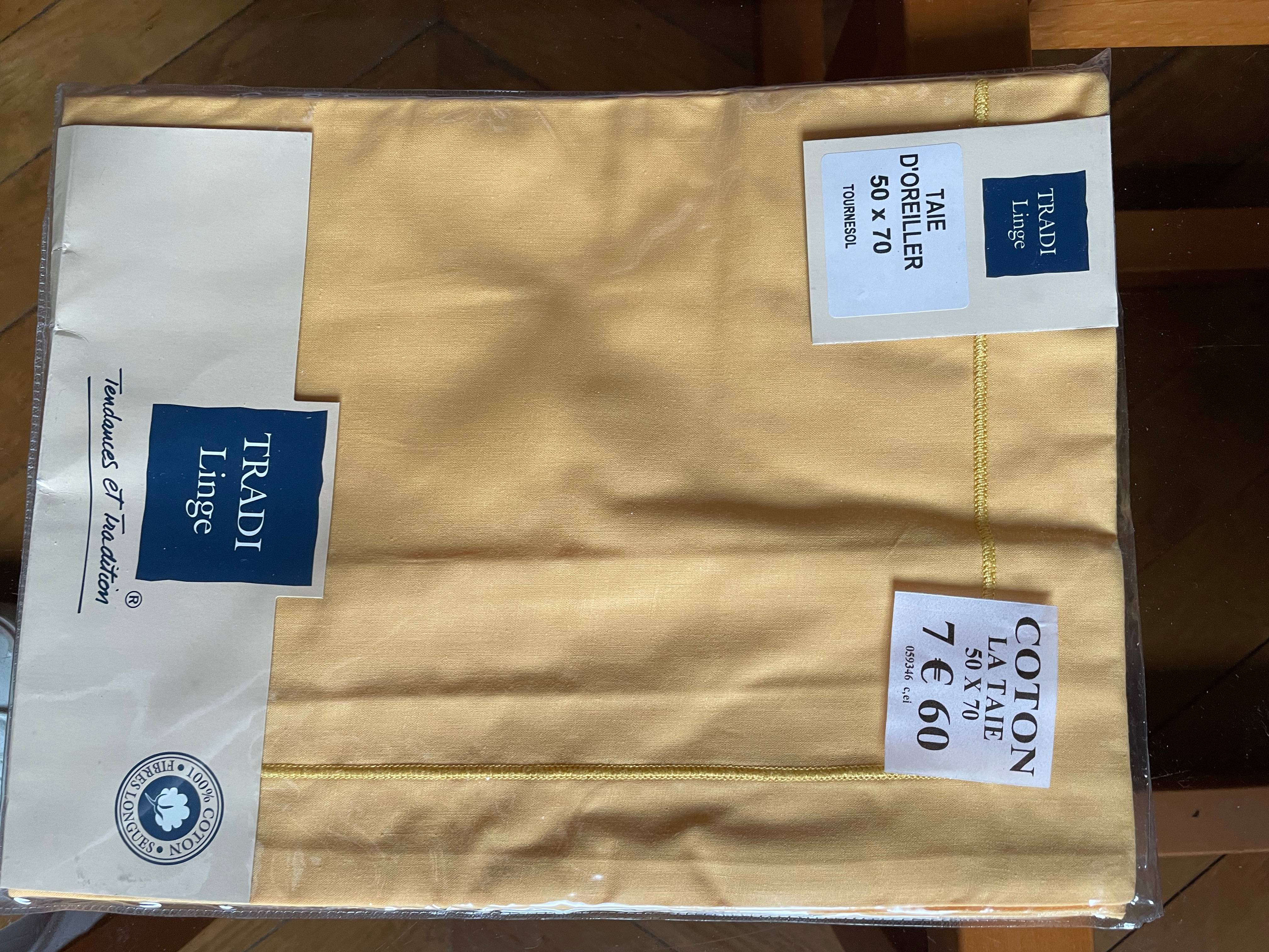 Vends 1 taie oreiller (50X70) Marque Tradi Linge