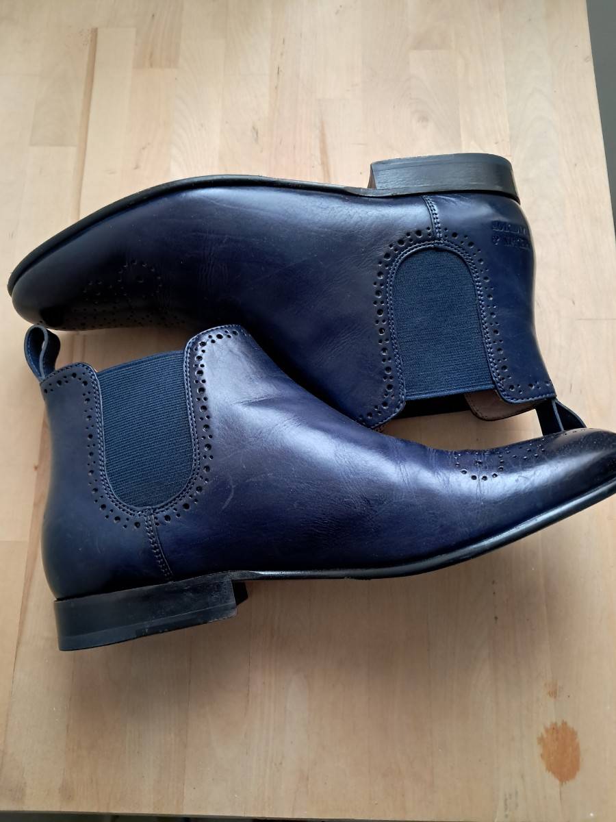 Vends une paire de bottines courtes bleues en cuir - Pointure 42