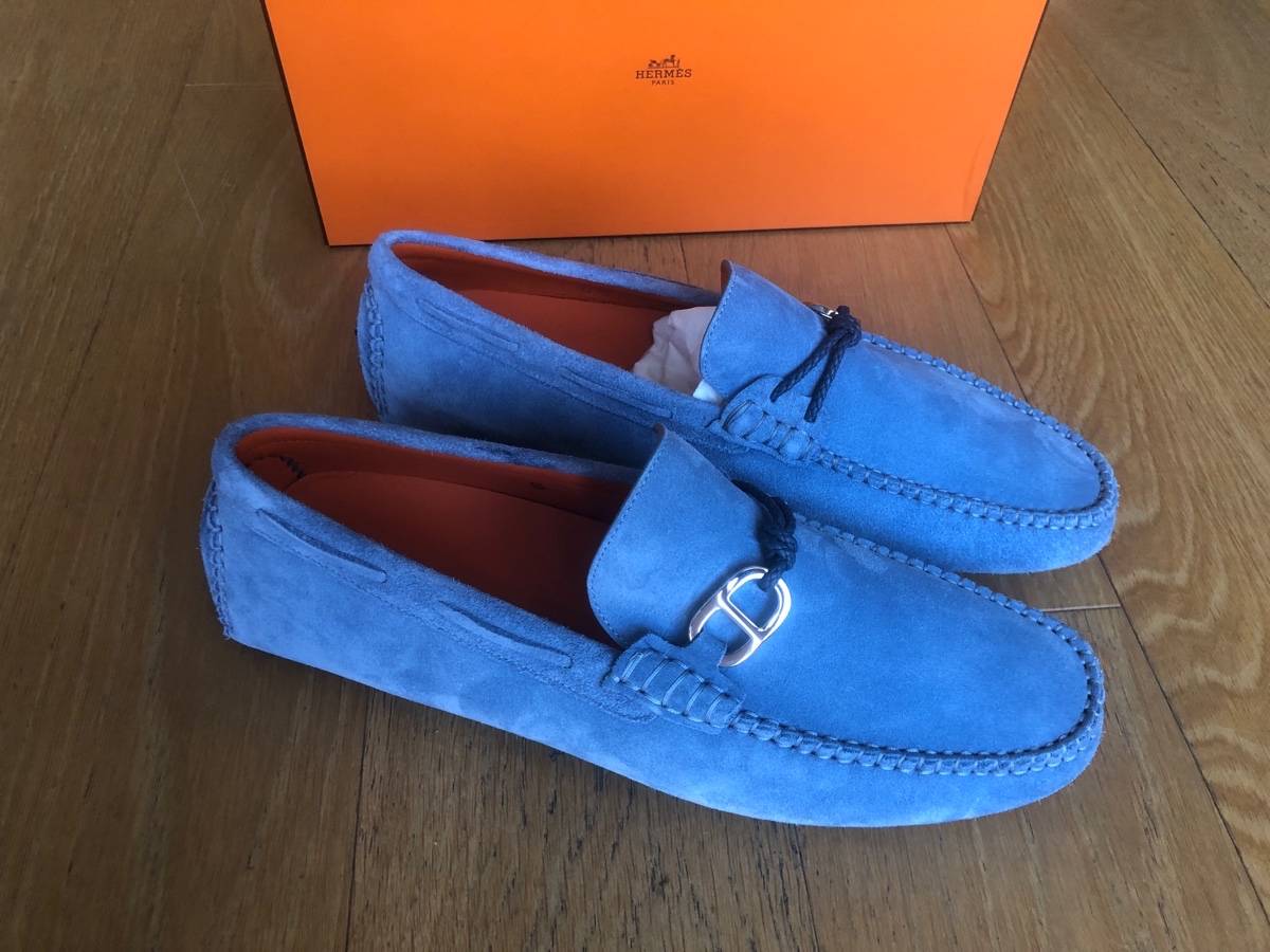 Mocassin hermes homme bleu new arrivals