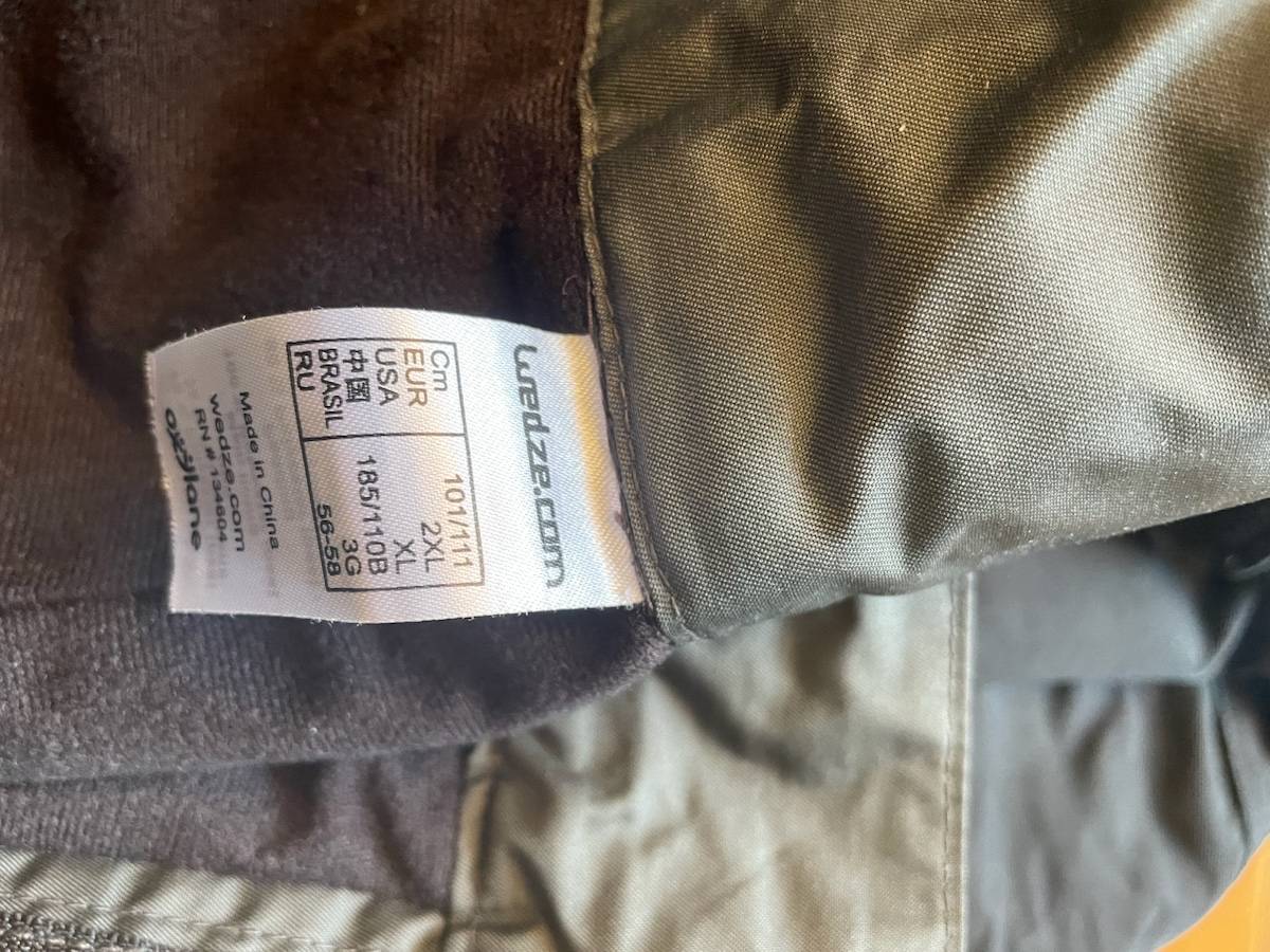 Je vends un pantalon de ski Wedze taille XXL