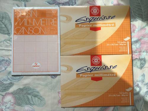 Vends papier millimétré