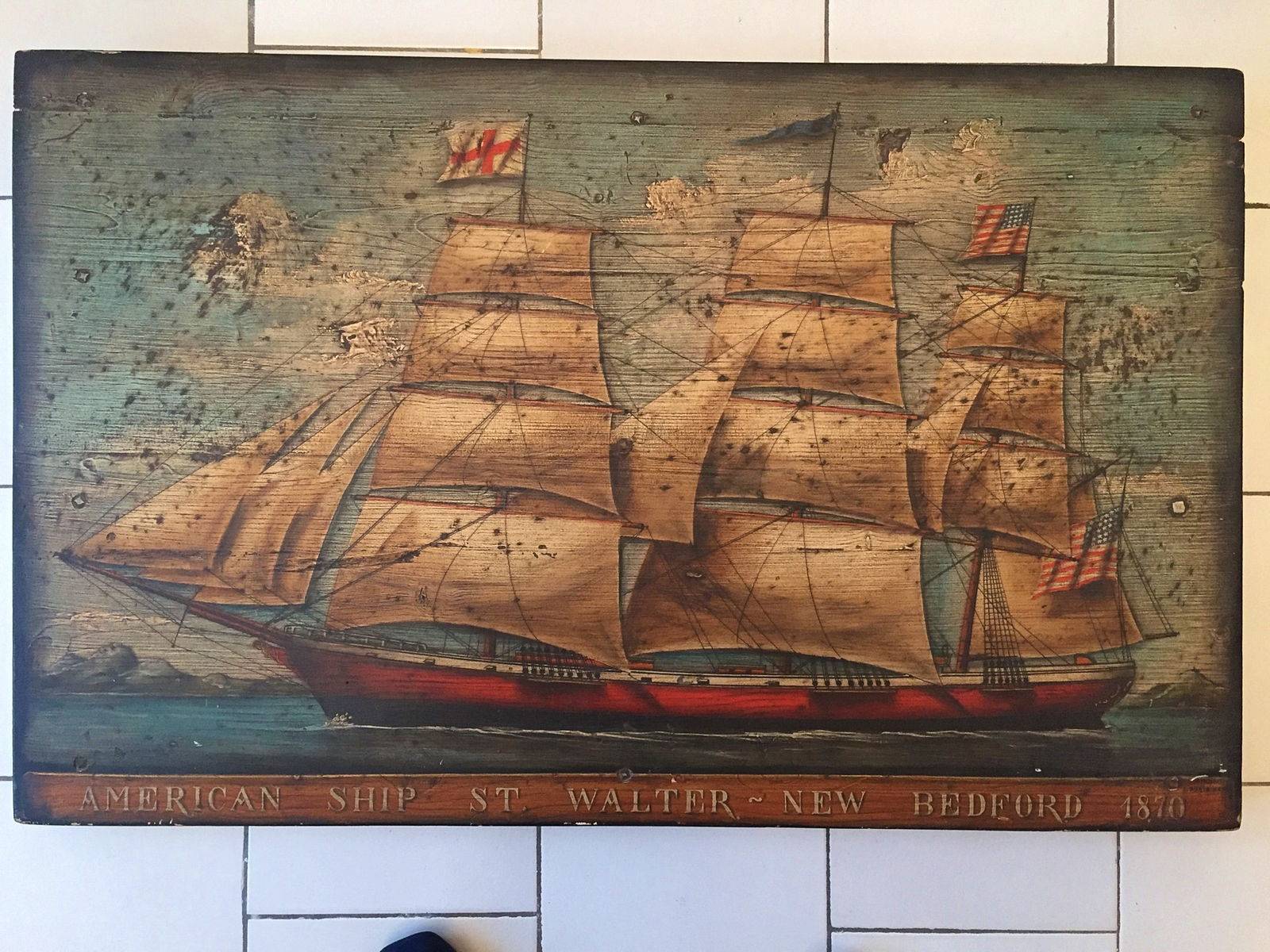 Vends peinture sur bois ancienne