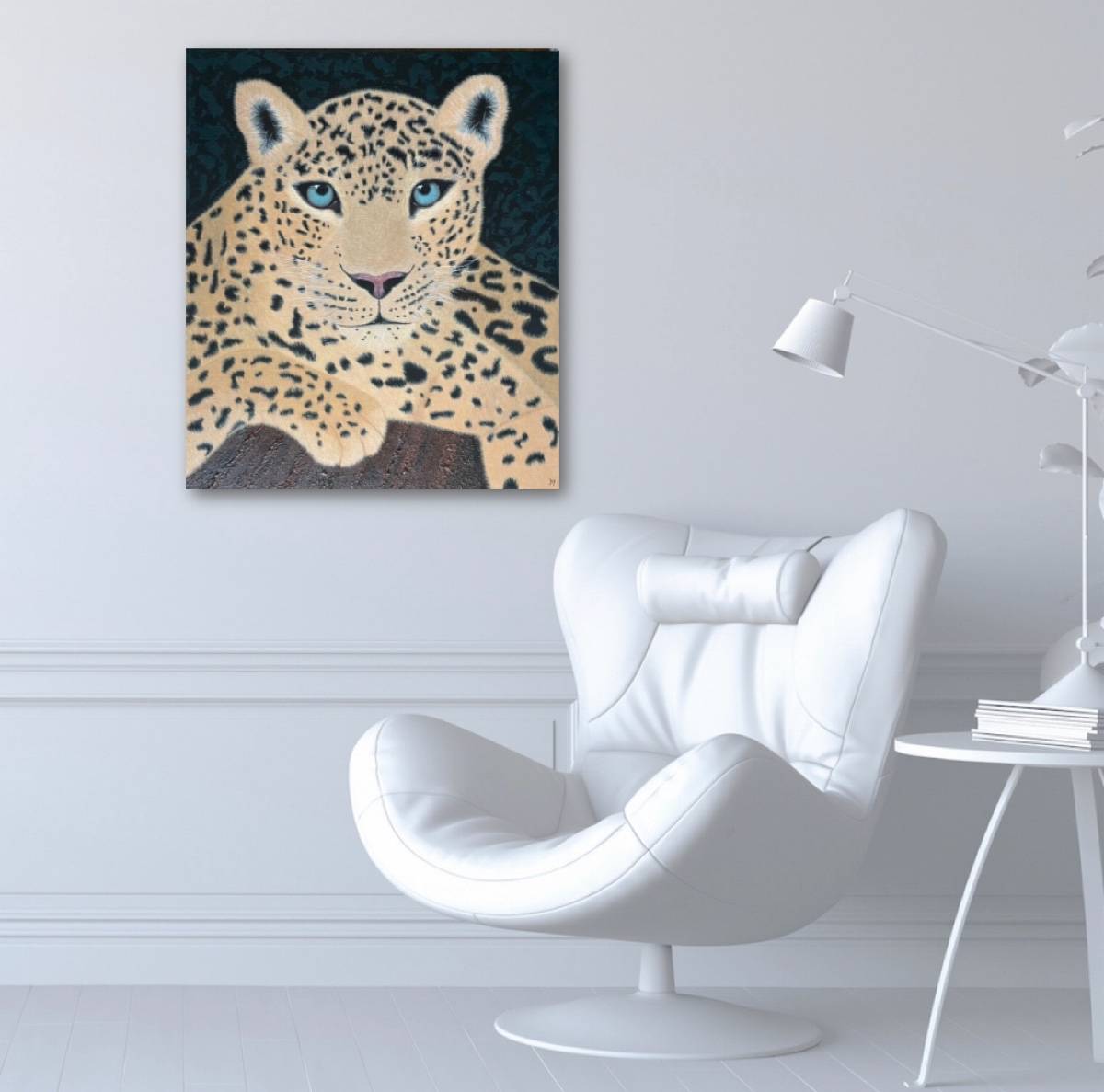 Vends peinture originale léopard 73x60cm acrylique