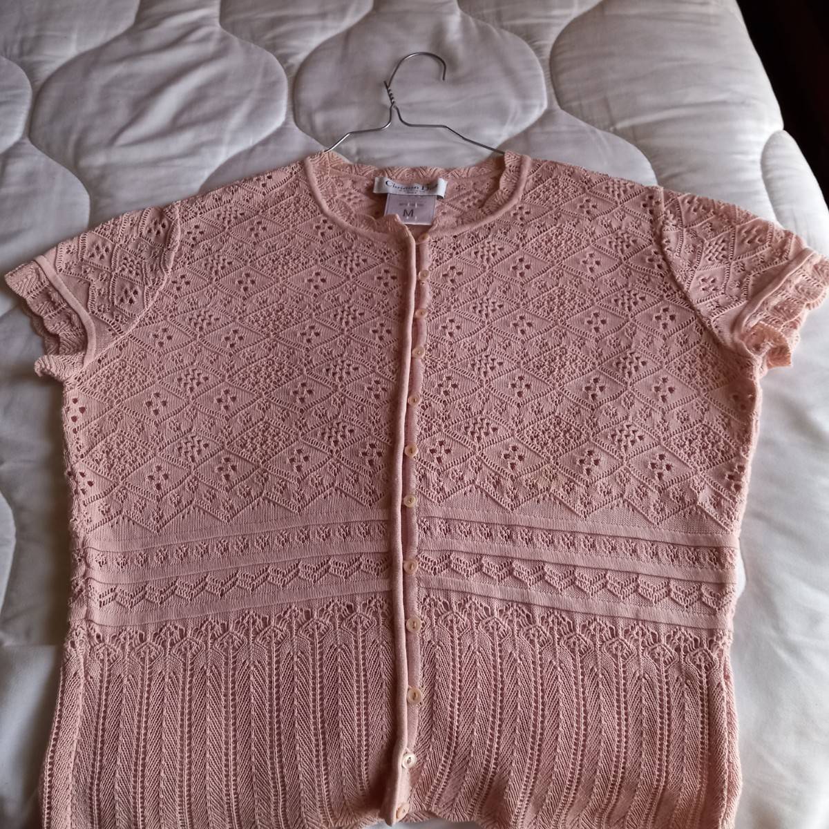 Haut Femme Phildar Vintage - Taille L Gris - Imprimé Géométrique - Occasion Très Bon état