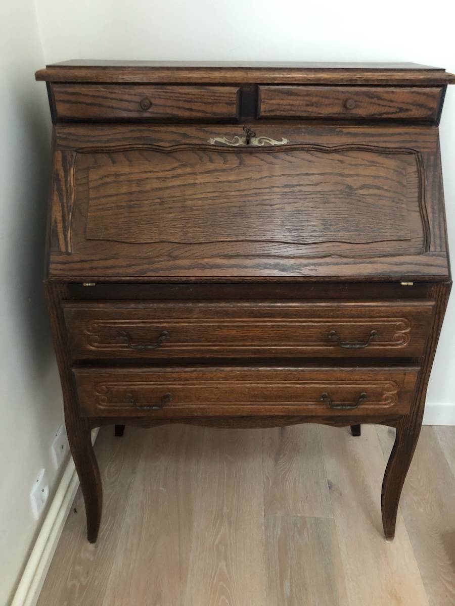 Vends petit secrétaire chêne