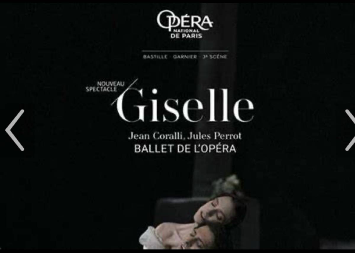 Vends 1 place pour le ballet Giselle à l’Opéra Garnier le 2 octobre