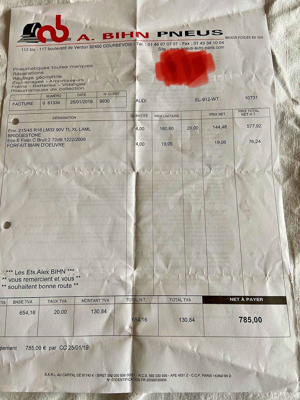 Vends 4 pneus neige BRIDGESTONE